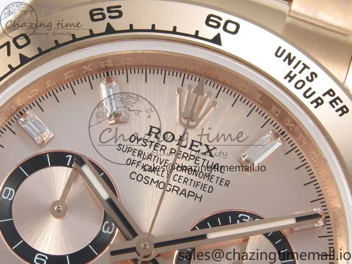 1227 TechFriendly Daytona 126505 RG QF 1:1 Best Edition RG Black Dial Crystal Markers On RG Bracelet SH4131 V6 (Gain Weight) 303